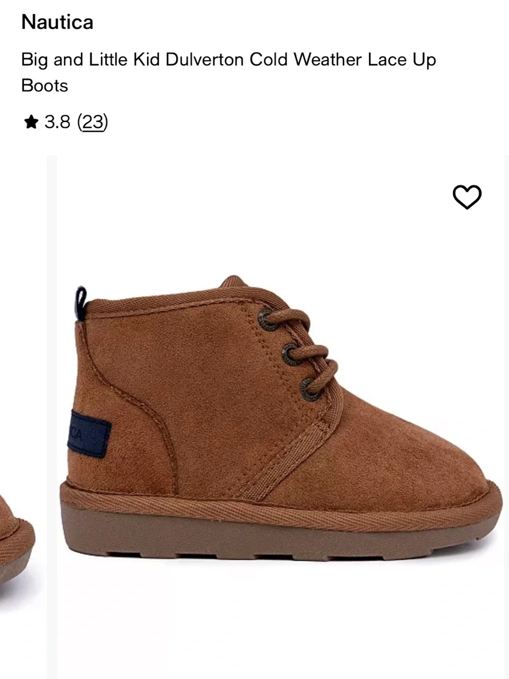Nautica Kids Brown Lace-Up Cold Weather Boots